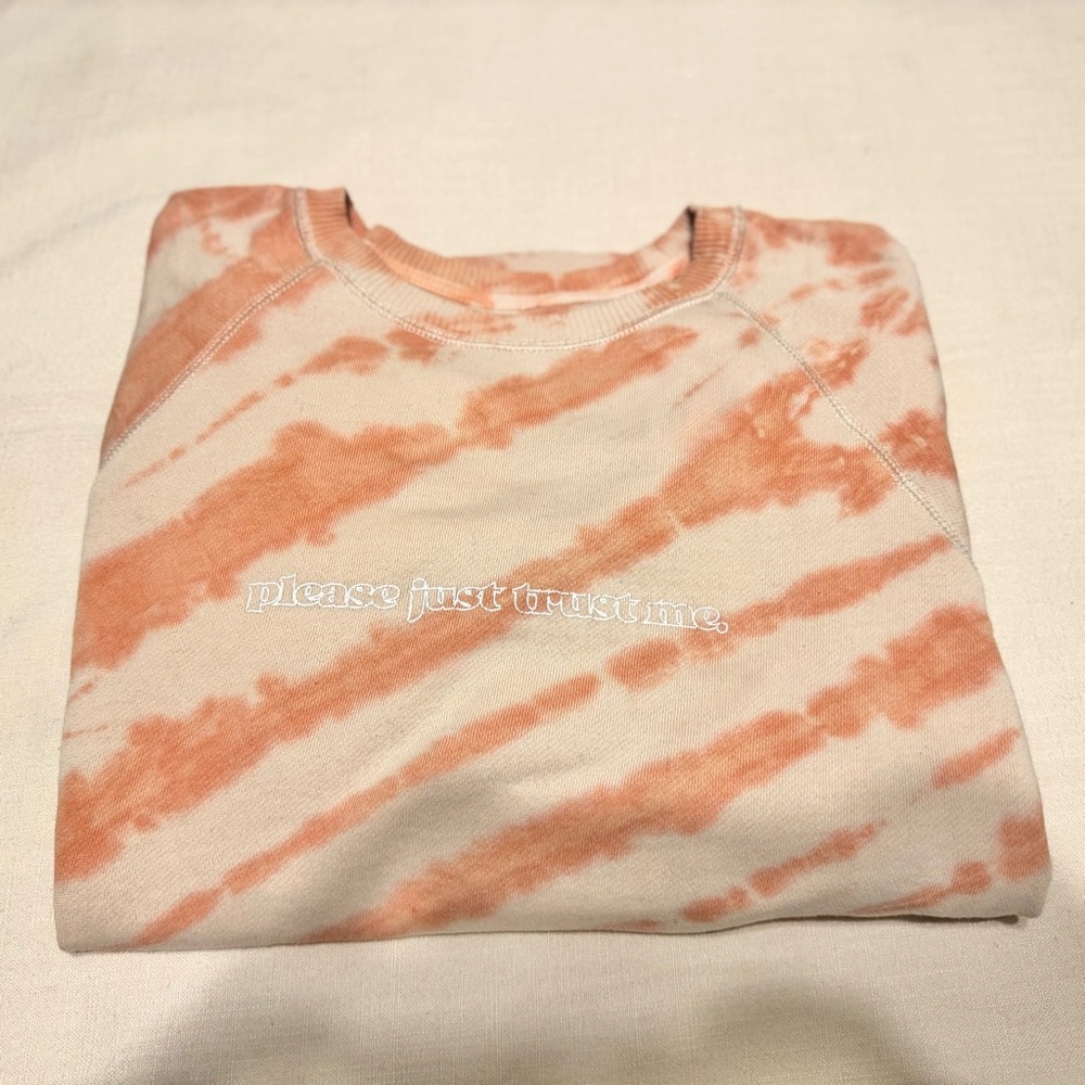Aerie Peach Tie-Dye Sweatshirt